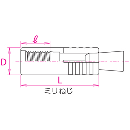 サンコーテクノ グリップアンカー ミリねじ スチール製 溶融亜鉛めっき GA-10MLD (50本) (受注生産品)