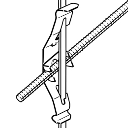 ネグロス電工 吊りボルト 丸鋼振れ止め金具 HR69F (20個)
