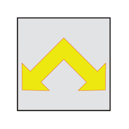 マンホール商会 埋設標用 記号プレート 通信線方向表示 K4-Y