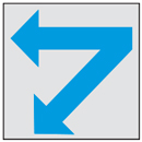 マンホール商会 埋設標用 記号プレート 水路方向表示 K7-B
