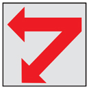 マンホール商会 埋設標用 記号プレート 電力線方向表示 K7-R