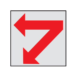 マンホール商会 埋設標用 記号プレート 電力線方向表示 K7-R