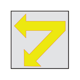 マンホール商会 埋設標用 記号プレート 通信線方向表示 K7-Y