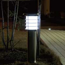 システック LEDソーラーポールライト 60cmタイプ シルバー 電球色LED SPL-06-OR