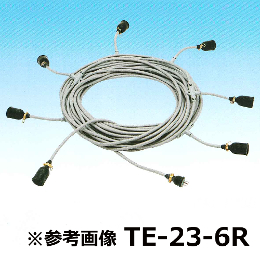 岡澤工業所 分岐ケーブル 電源用 100V (ゴム) VCT2.0×3C 30m アースクリップ付 TE23-6(R)EC