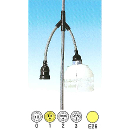 岡澤工業所 分岐ケーブル タテ型 照明電源兼用 VCT3.5×3C 45m Y2B-3E-15(V)