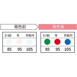 JAPPY サーモカラーセンサー 3温表示 年月記入タイプ 10℃間隔 3I85-JP (20枚入)