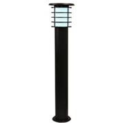 システック LED ソーラーポールライト 1m ブラック 白色LED SPL-10-WHB