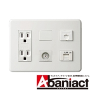 Abaniact 情報コンセント Cat.5e ( TEL LAN TV ) AC-212VTL-01