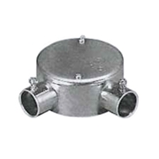 外山電気 ねじなし TC丸形露出ボックス 鋼板製 薄鋼用 直角2方出 TCO9K19