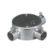 外山電気 ねじなし TC丸形露出ボックス 鋼板製 薄鋼用 3方出 TCO3K25