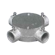 外山電気 ねじなし TC丸形露出ボックス 鋳鉄製 4方出 厚鋼用 TCO4Z16