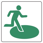 根本特殊化学 屋外蓄光式広域避難場所標識 200mm×200mm 右向き SEA-200R