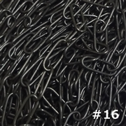 ミズノ金属 小判型チェーン #16 黒メッキ (30m)