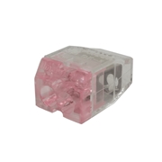 オーム電機 差込みコネクタ OKコン 透明赤 OK-2 (60個入)