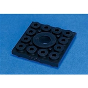 因幡電工 防振パット 幅100mm 長さ100mm 厚み10mm 穴径φ13 GPS-100-100 (10枚)