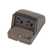 神保電器 防雨形コンセント 2極接地極付 ブラウン JW-B-9G9GE-BR