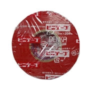 デンカ ビニテープ 19mm幅 20m巻 0.2mm厚 赤色 (10巻)