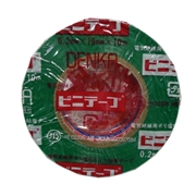 デンカ ビニテープ 19mm幅 10m巻 0.2mm厚 緑色 (10巻)