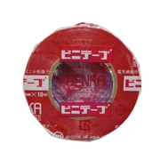 デンカ ビニテープ 19mm幅 10m巻 0.2mm厚 赤色 (10巻)