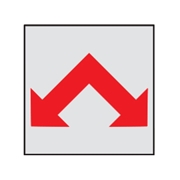 マンホール商会 埋設標用 記号プレート 電力線方向表示 K4-R