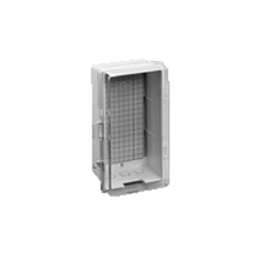 伊藤電気製作所 プラボックス 屋根つき透明カバー 木板ベース付 アイボリー POC-1NW