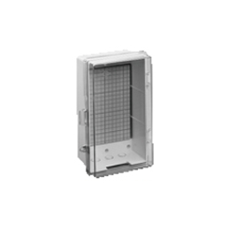 伊藤電気製作所 プラボックス 屋根つき透明カバー 木板ベース付 アイボリー POC-3NW