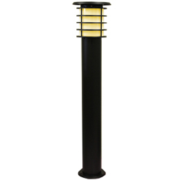 システック LED ソーラーポールライト 1m ブラック 電球色LED SPL-10-ORB