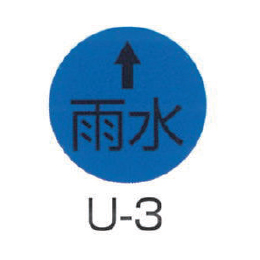 京滋レベル工業 埋設管表示ピン レベルマーク 給水用 U-3