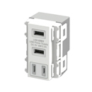 JAPPY USB給電用コンセント AC一体型 ホワイト USB-R3702W-JP