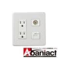 Abaniact 情報コンセント Cat.5e (LAN/TV) AC-22VL-01
