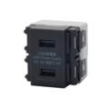 JAPPY USB給電用コンセント ダークグレー USB-R3701DG-JP