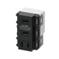 JAPPY USB給電用コンセント AC一体型 ダークグレー USB-R3702DG-JP