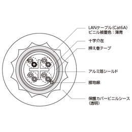 Abaniact LANケーブル Cat6A 10ギガ対応 10m AW6A-100W-SLN