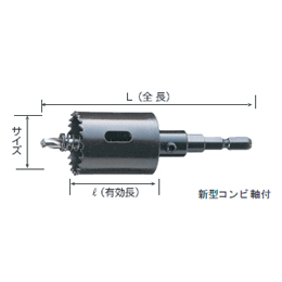 ハウスビーエム バイメタルホルソーJ型 充電ドリル 回転ドリル対応 19mm BMJ-19