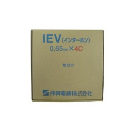 伸興電線 IEVインターホンケーブル 灰  0.65mm×4C (200m)