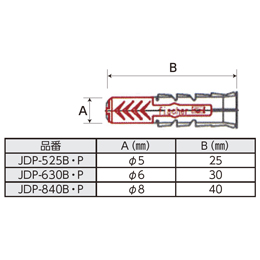 JAPPY 樹脂アンカープラグ JDP-525B (100個入)