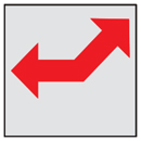 マンホール商会 埋設標用 記号プレート 電力線方向表示 K10-R