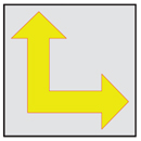 マンホール商会 埋設標用 記号プレート 通信線方向表示 K3-Y