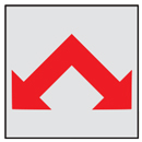 マンホール商会 埋設標用 記号プレート 電力線方向表示 K4-R