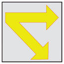 マンホール商会 埋設標用 記号プレート 通信線方向表示 K8-Y