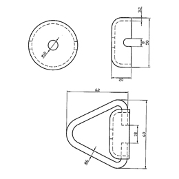 建造物用ケーブル引留金具1号 (木造用) KCV-1