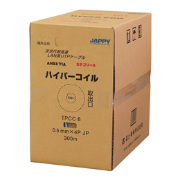 JAPPY LANケーブル TPCC6 0.5mm×4P 薄青 (300m) 690-1717-279の商品 