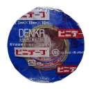 デンカ ビニテープ 19mm幅 10m巻 0.2mm厚 青色 (10巻)